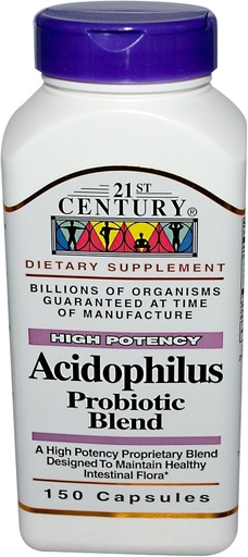 [BRSWKH3ZCIDBEGQ7] 21st Century, Acidophilus, Probiotic Blend, 150 Capsules