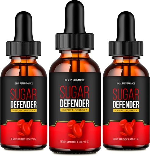[BRSRABQLBF6RUA3K] IDEAL PERFORMANCE Sugar Defender Drops, Sugar Defender Supplement Liquid Drops - Maximum Strength, SugarDefender Health and Wellness All Natural Formula, SugarDefender Liquid Reviews (3 Pack)