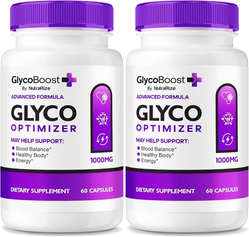 [BRSRAGIHA4MWYFY7] NutraRize (2 Pack) GlycoBoost - Official Glyco Boost Blood Support Formula, All Natural Capsules for Healthy and Stable Levels, GlycoBoost Blood Vessel Cleaner, Glyco Boost Optimizer (120 cápsulas)