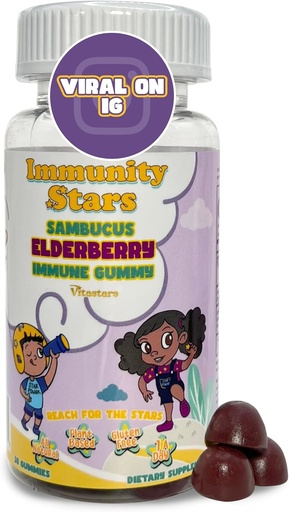 [BRSRAEIROR7WOETG] Elderberry Gummies with Vitamin C and Zinc, Sambucus Elderberry Family Immune Boost Gummies, 30 Gummies Delicious Defense for Kids and Adults