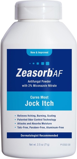 [BRSW2ZYFOV6WGHQU] Zeasorb AF Jock Itch Toz, Super Absorbent, Scaling, & Burning Relief, 2.5 Oz