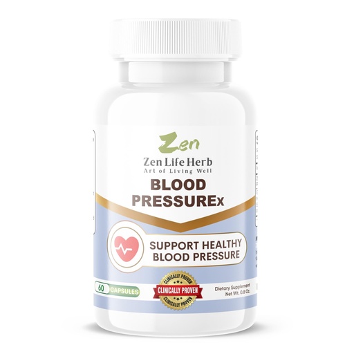 [BRSRAHYHBUDR42DZ] ZEN LIFE HERB Blood PressuREx - Heart Health Blood Pressure Support Supplement-Support Blood Pressure & Healthy Circularity Naturally Ginseng Plus Blend 100% PURE Plant-Based Supplement (60 Capsules)