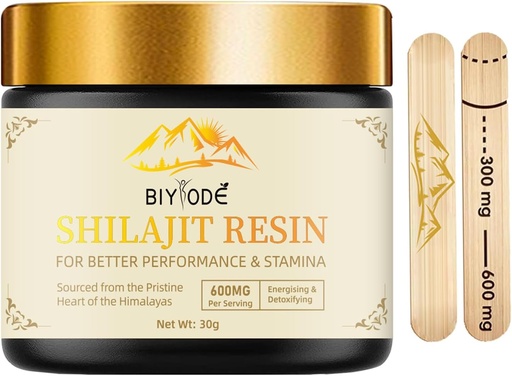 [BRSROAI2OUCQM2TH] 600mg Shilajit Himalayan Shilajit Resin - Pure Gold Grade 100% Organic Shilajit with Fulvic Acid & 85+ Trace Minerals Complex for Energy & Immune Support for Men & Women 30 Grams (1 Pcs)