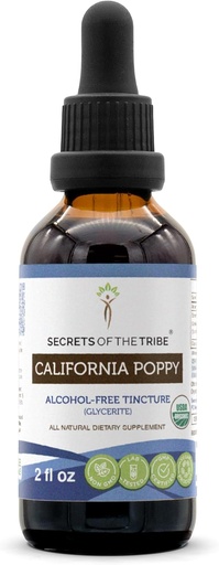 [BRSROZAQCINBUYL7] Califòrnia Poppy USDA Tincture hyl-FREE Extract, High-Potència Herbalslaid, que va fer de 100% Organic California Poppypy (Escholzia Calfornica) Drad Herb i Flor (oz)