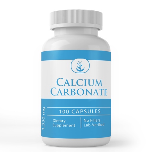 [BRSWGFI2AEPGO2DX] Pure Original Ingredients Calcium Carbonate, (100 Capsules) Always Pure, No Additives Or Fillers, Lab Verified