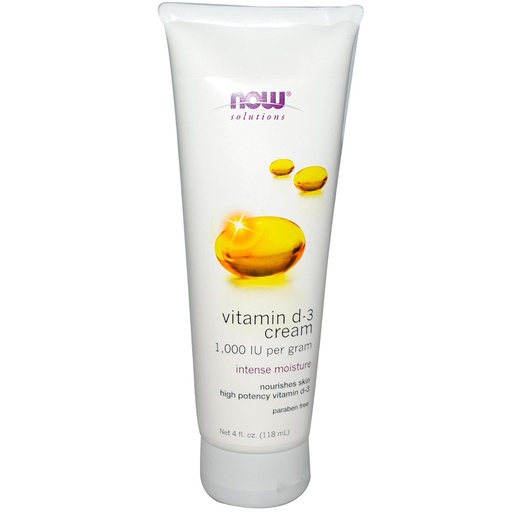 [BRSWI2QGDIFQAALK] Now Foods Vitamin D-3 Cream - 4 Fl Oz (Pack of 3)