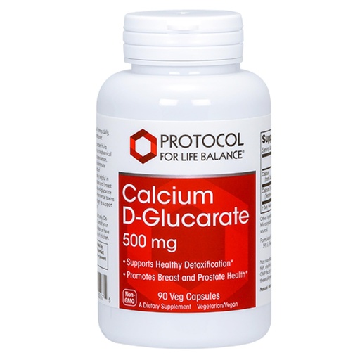 [BRSWGFD5CR5BUC3G] Protocol for Life Balance Calcium D-Glucarate - 500mg Calcium D Glucarate - Detox Support - for Breast & Prostate Health - Non-GMO & Dairy Free - 90 Veg Caps