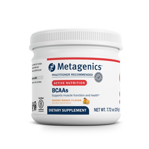 [BRSWGAL4BF7Q2HY4] Metagenics BCAAs Powder - Orange Mango Flavor - 2:1:1 Ratio of Leucine, Isoleucine & Valine - Supports Muscle Recovery, Endurance & Performance* - Non-GMO, Gluten-Free, Vegetarian - 30 Servings