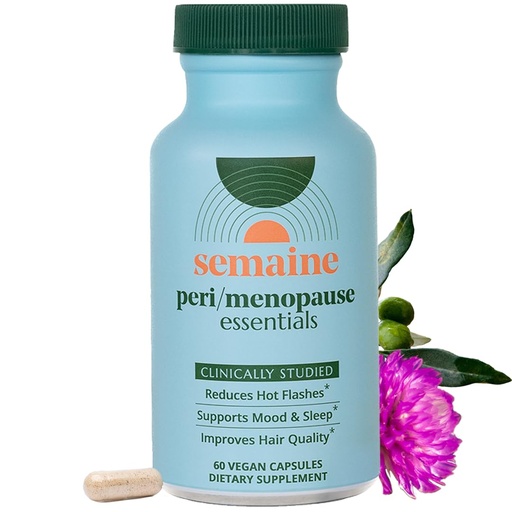 [BRSRMHD5CEPRAHLB] Semaine Peri/Meno Essentials - 60 Count Vegan Capsules - Clinically Studied to Ease Hot Flashes, Support Mood, Restore Hormone Balance - Non-GMO, Hormone-Free, Soy-Free