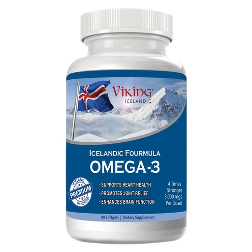 [BRSWIGI7CIFB4CA3] Icelandic Fourmula Quadruple Strength Omega-3 Fish Oil 3000mg High DHA & EPA 90 Softgels