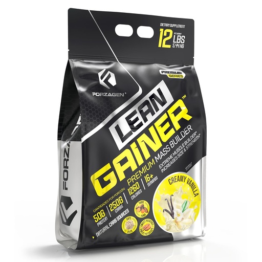 [BRSRABLYOAHQMCDB] Forzagen Lean Gainer Premium Mass Builder | Mass Gainer Protein Powder for Men & Women (12 Lbs, Creamy Vanilla)