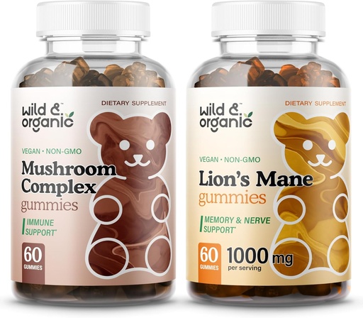 [BRSRAGD3CB6RYH3Z] Wild & Organic Mushroom Gummies & Lion's Mane Gummies
