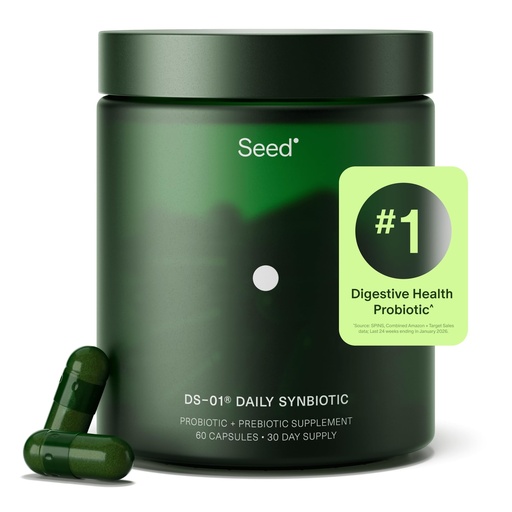 [BRSROHYDCF6QYHT7] Seed DS-01 Daily Synbiotic - Prebiotic and Probiotic for Women & Men - Digestive Health, Gut Health, Immune Support, Bloating & Constipation Relief - Vegan & Shelf-Stable - 30-Day Starter (60ct)