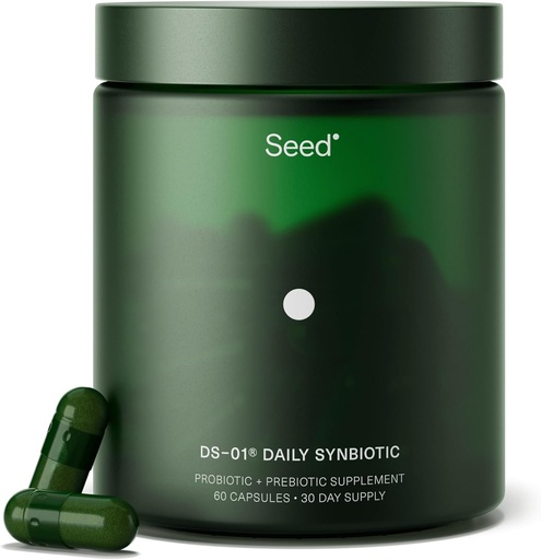 [BRSROHYDCF6QYHT7] Seed DS-01 Daily Synbiotic - Prebiotic and Probiotic for Women & Men - Digestive Health, Gut Health, Immune Support, Bloating & Constipation Relief - Vegan & Shelf-Stable - 60 Capsules (30-Day Supply)