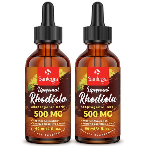 [BRSROAQPA4PAEHLB] 500 MG Liposomal Active Rhodiola Rosea Supplement with Ashwagandha, Liquid for High Absorption, Rhodiola Rosea Root Extract Tincture for Energy, Stress, Mood, Vegan, Sugar & Gluten-Free, 120 ml