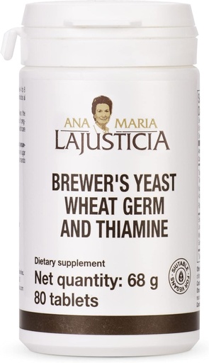 [BRSWYHARCB5GCEQ3] Ana Maria Lajusticia- BREWERren Yeast - Bitaminen iturburua, bihotz-osasuna eta digestio osasuntsua - 20 egun tratamendu paketea azukrea libre eta Vegan Friendly.