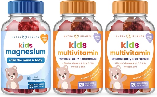 [BRSRAFD5OYHAGGT6] NutraChamps Kids Multivitamins & Kids Magnesium Gummies