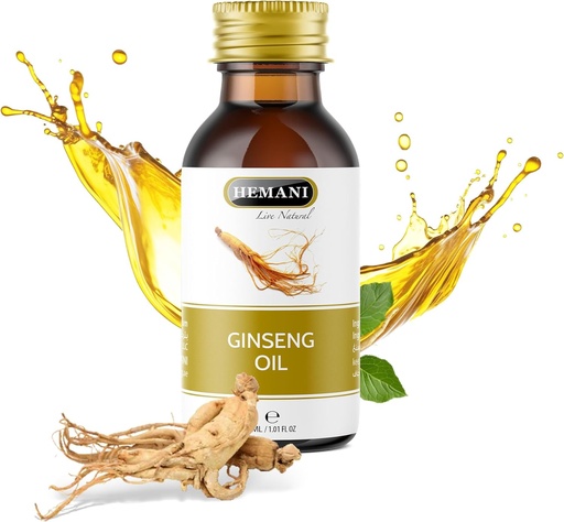 [BRSWG2T6OR5REDYZ] Hemani Ginseng Oil 30ml, Aceite de Ginseng, 100% Natural Herbal Ginseng Serum til hår og hudpleje, Premium Ginseng Oil til nærende og revitaliserende hår og hud