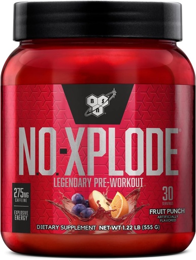 [BRSWIGITBUDA4GAV] BSN N.O.-XLODE Pre Workout Powder, Energia suplementari per a homes i dones amb Creatine i Beta-Alanine, pap de fruita, 30 Servings, 1, lliura (Peling Vari de maig)
