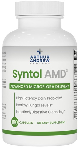 [BRSWIYLRAAMQI334] Arthur Andrew Medical, Syntol, 3-in-1 Formula with Probiotics, Prebiotic Fiber & Yeast Cleansing Multi-Enzymes, 180