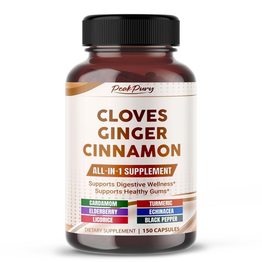 [BRSRAHDYCMJWEDT7] Ultra Cloves with Ginger & Cinnamon - All-in-1 Supplement for Digestive & Oral Health Support - 150 Capsules