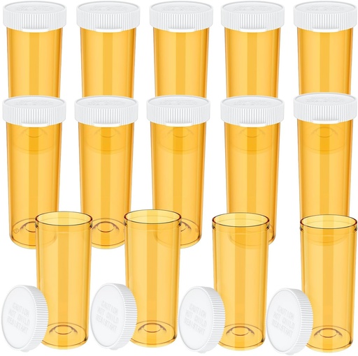 [BRSRAY35B54BOHQZ] Pill Bottles Leer mit Kappen (14 Packung), 8 Dram Small Plastic Medicine Bottle Easy Open Prescription Medication Container Vials Clear Travel Pill Bottle Case