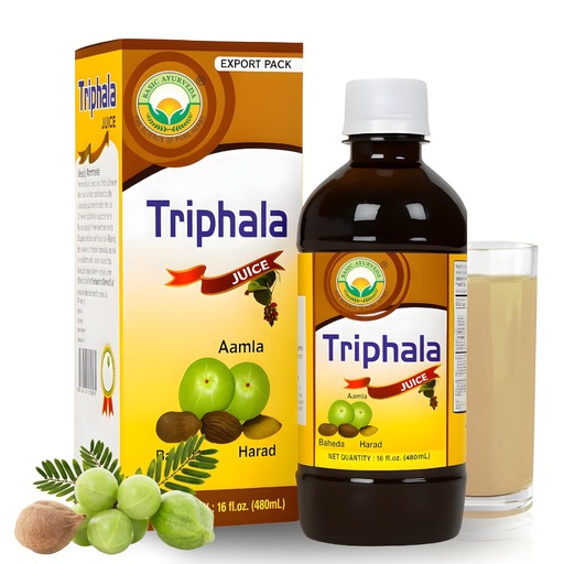 [BRSWIZYDO4NWY23G] BASIC AYURVEDA Triphala Juice Silencio 16.23 Fl Oz (480ml) Silencio Orgánica Jugo de frutas de Amla Bibhitaki &quot; Haritaki peru Fuente Natural de Vitamina C Silencioso para el cabello saludable &quot; Digestión