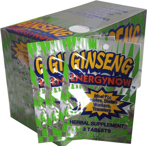 [BRSWIYYBDN5G2YAV] Ginseng Energy Now, 3 tab Packages,24 Count (Pack of 1)