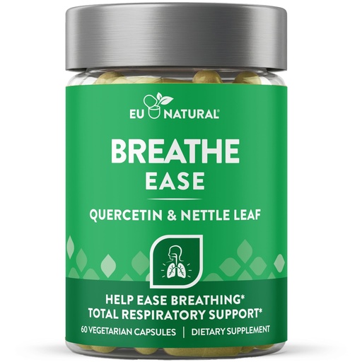 [BRSWECAQCB7WYCL6] Breathe Inhaler Support Supplement - Sinus, Lungs, Open & Clear Airways - Seasonal Nasal Health, Bronchial Wellness, Healthy Chest - Quercetin, Vitamin D, Bromelain Pills - 60 Vegetarian Soft Capsules