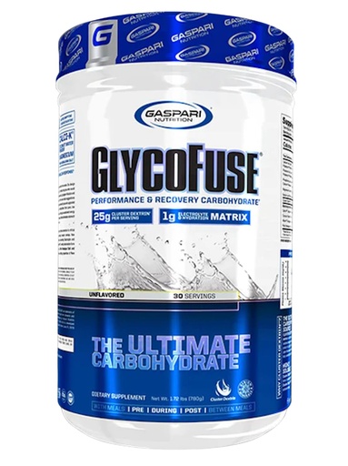 [BRSRABDYAQCGY33J] Gaspari Nutrition Glycofuse: Performance and Recovery Carbohydrate, 25g Cluster Dextrin and 1g Electrolyte and Hydration Matrix (30 Servings, Unflavored)