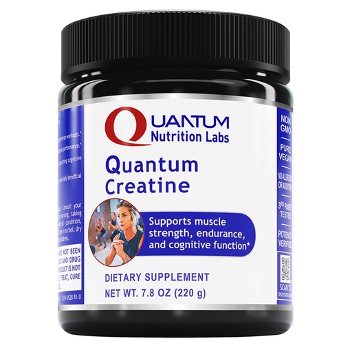 [BRSRAEIYAADRGCLU] Quantum Nutrition Labs Quantum Creatine - Creatine Monohydrate Powder, Creatine Powder for Men, Women, Vegetarians, Unflavored Vegan Friendly Formula - 7.8 oz (40 Servings)