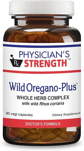 [BRSW2FAHCAPRQAD3] Physician's Strength Wild Oregano-Plus - 90 Capsules - Supports Healthy Immune System, Digestion & Bones and Joints - Non-GMO - 90 Servings