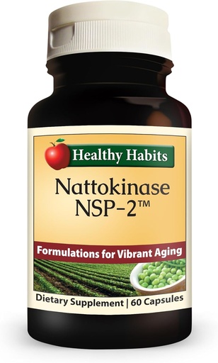 [BRSWYZI3O4IWO3DX] Healthy Habits Nattokinase NSP2 High Potency Cardiovascular Health Supplement 60 Count