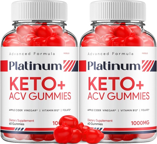 [BRSROAITAF7QY3L5] (2 Pack) Platinum Keto ACV Gummies - Advanced Formula Platinum Keto Plus ACV Gummies Apple Cider Vinegar Platinum ACV Gummies Suplemento dietético Comentarios Hombre Mujeres (120 Gummies)