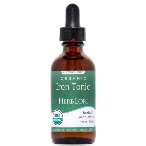 [BRSRAGA6OEFAAGYY] Herb Lore Iron Tonic - Organic Liquid Iron Drops Supplement for Kids & Women - Baby, Infant & Toddler Friendly - Plant Based, Vegan, Gentle, Non Constipating Herbal Tincture (2 fl oz)