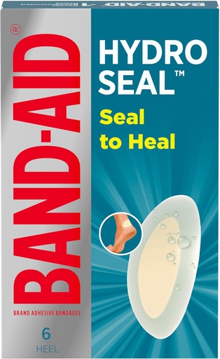 [BRSWGZI5BACR4YLZ] Band-Aid Brand Hydro Seal Hydro Bandages,用于脚跟布利斯特、防水布利斯特帕和Hydrocolloid Gel Bandage、Sterile和Long-Lasting,6厘米