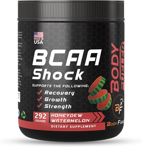 [BRSROGABBAORYCDG] Amino Acid Energy Powder with BCAA, Best Intra & Post Workout Recovery Drink, Muscle Recovery & Endurance Powder with BCAA Supports Muscle Growth, Honeydew Flavor, 292g - Made in USA