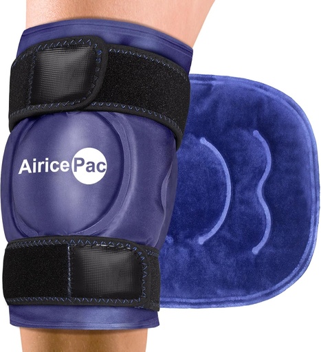 [BRSROAQDOADR4H3H] Pacote de gelo para alívio da dor do joelho, Reusable Gel Ice Wrap para lesões, Inchaço, Cirurgia de substituição do joelho, Terapia com compressão fria para artrite, Meniscus Tear e ACL, Azul