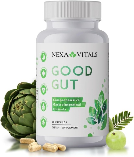 [BRSROAT7BN4BE23J] Good Gut - Digestion Supporting Herbs to Restore Gut Health - Promote Healthy Bowel Movements, Reduce Bloating & Boost GI Motility w/Triphala & Artichoke Extract - 60 Capsules