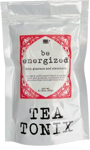 [BRSWIC36BQEBQ2T4] BE ENERGIZED Yerba Mate Tea with Guarana, Eleuthero, and Garcinia 60g (2.12oz) - HIGHLY CAFFEINATED for a Boost of Energy