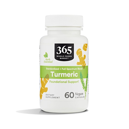 [BRSRMAYQCQGQ2GY7] 365 By Whole Foods Market, Turmeric, 60 Count