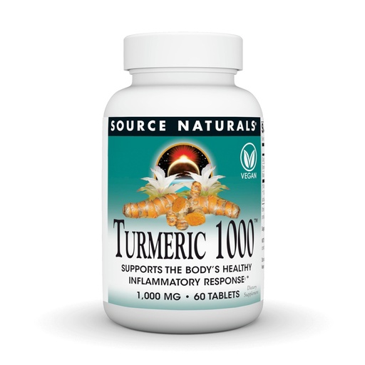 [BRSWIYLQCUPGM33O] Turmeric 1000 mg Supports The Body's Healthy Inflammatory Response - 60 Tablets