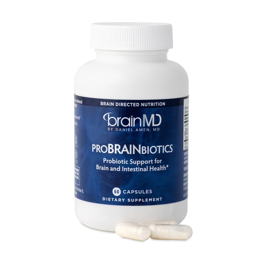 [BRSWGZY5OQAQ2CYY] BRAINMD Dr Amen ProBRAINbiotics - 3 Billion CFU, 60 Capsules - Promotes Gut Health - Gluten Free - 60 Servings