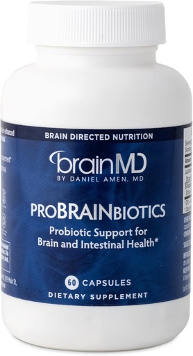 [BRSWGZY5OQAQ2CYY] Dr Amen BrainMD ProBRAINbiotics - 3 Billion CFU, 60 Capsules - Promotes Gut Health - Gluten Free - 60 Servings
