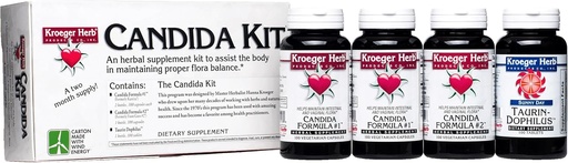 [BRSRAZT7AANWAD3L] Kroeger Herb Products, Candida Support Kit, Digestive Nutritional Supplement, Gut Health, Optimal Intestinal Function, Non-GMO, Gluten Free, No Preservatives, Made in USA