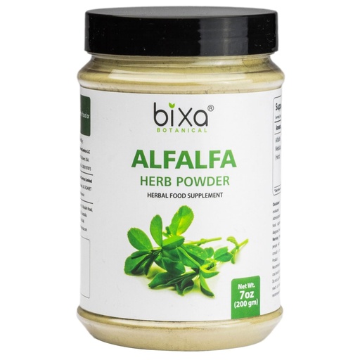 [BRSWGEL7BB6GG3LG] bixa BOTANICAL Alfalfa Powder Pure (Medicago Sativa) Superfood | Ayurvedic Natural Herbal Supplement 7 Oz / 200g