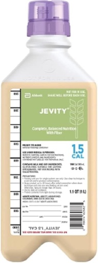 [BRSWIBYHDIIB2DTU] Jevity 1.5 Cal with Fiber and Safety Screw Connector, Ready to Hang, Institutional 1000 mL 62681 Qty 1