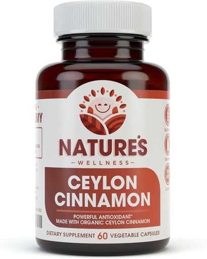 [BRSWKFA7OJYREEA3] Organic Ceylon Cinnamon - 1200 mq / güclü Antioksik / Birləşmiş Sağlamlıq və Yadda saxla