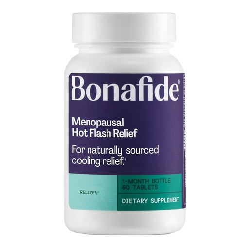 [BRSWKFQ5BABGCHD6] Bonafide Naturally Sourced Cooling Relief for Hot Flashes & Night Sweats Relizen – Hormone-Free, Clinically Studied Formula with a Proprietary Blend of Four Swedish Botanicals — 1-Month Supply