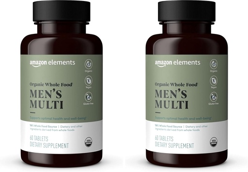 [BRSRAGT7AQGWEDL6] Elementen Organic Whole Food Men's Multi, 60 Tablets (pack of 2)